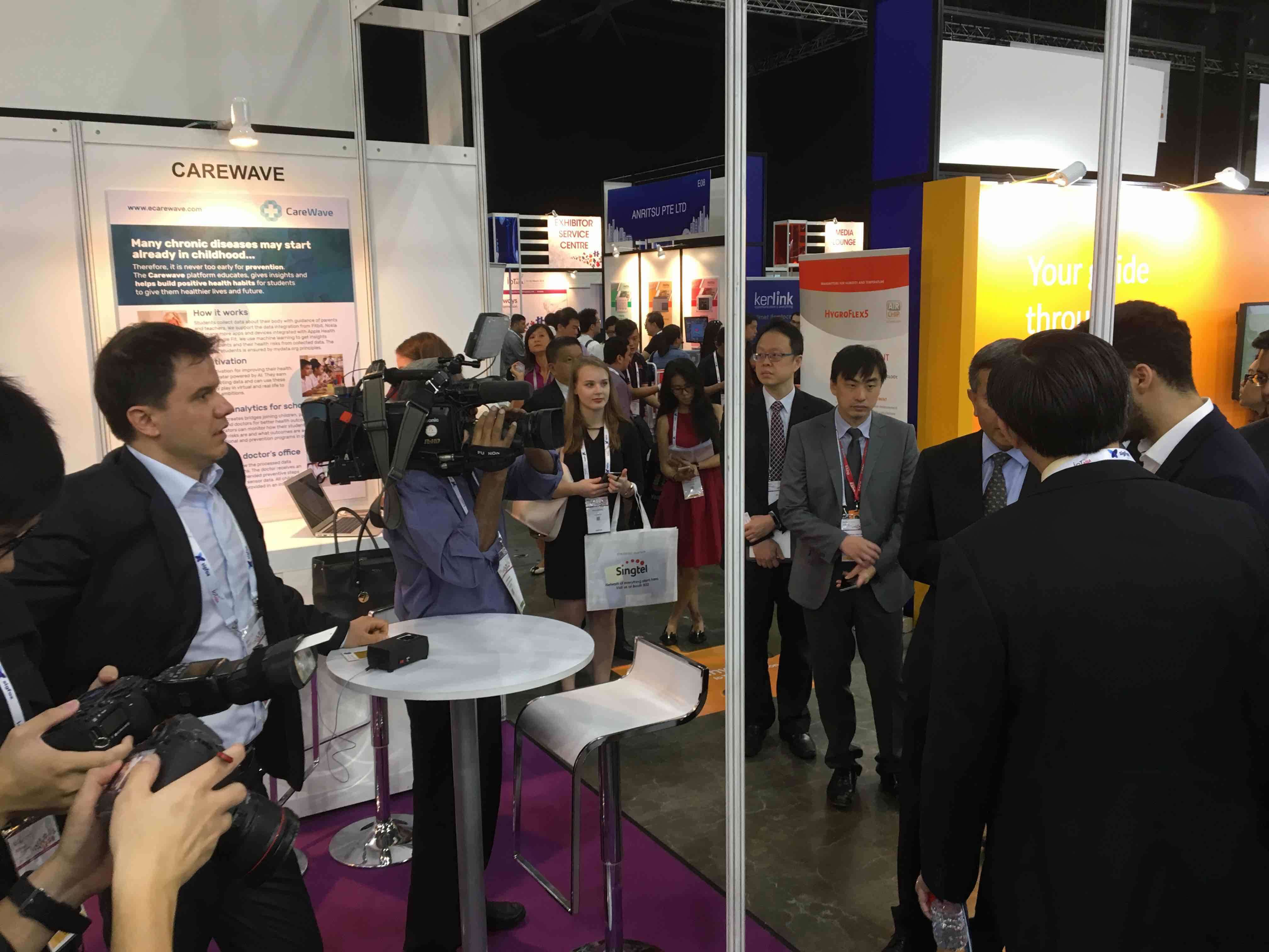 photo at Danubia NanoTech booth at IoT Asia 2018