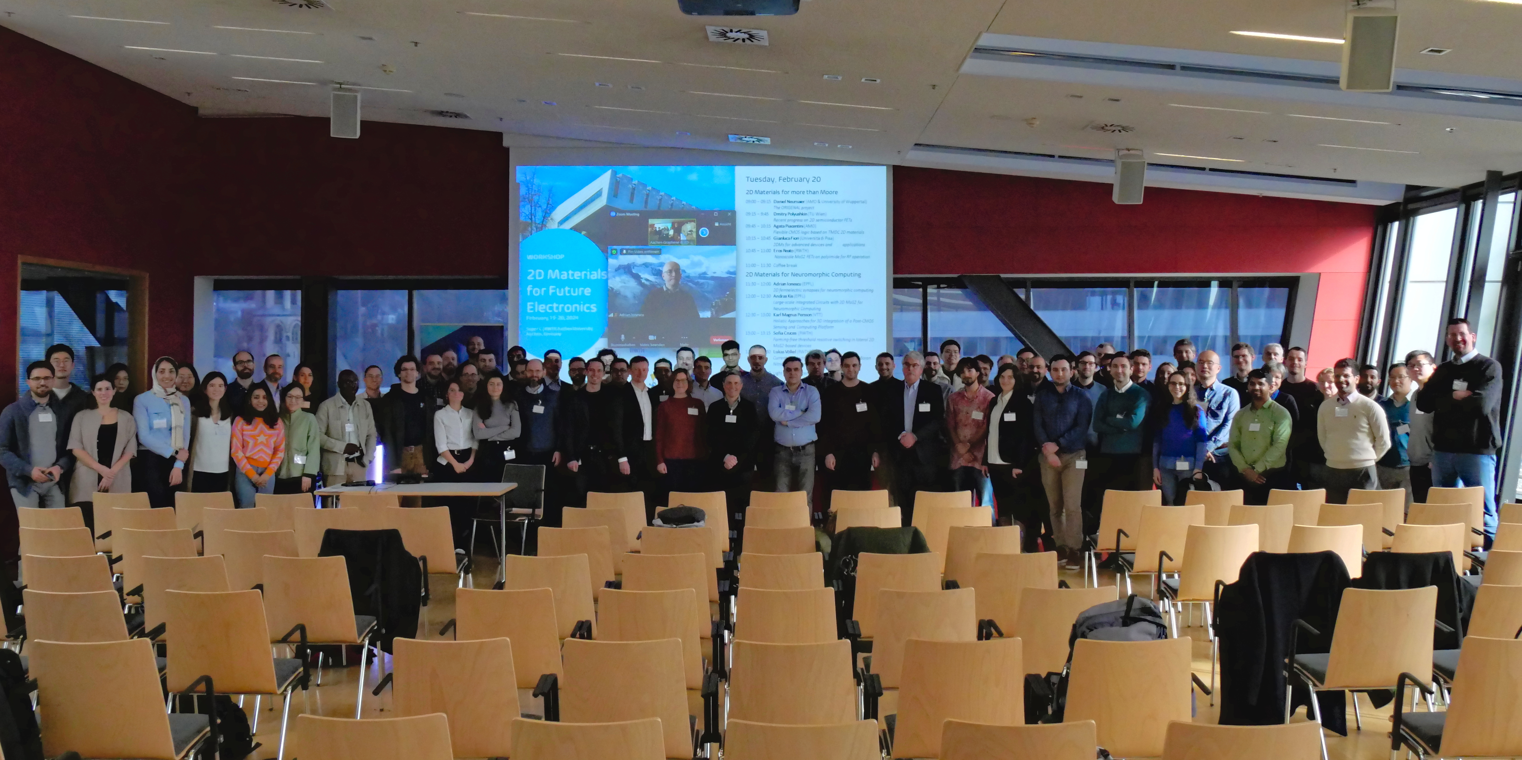 Group picture of the participant to the workshop on 2D Materials for Future Electronics