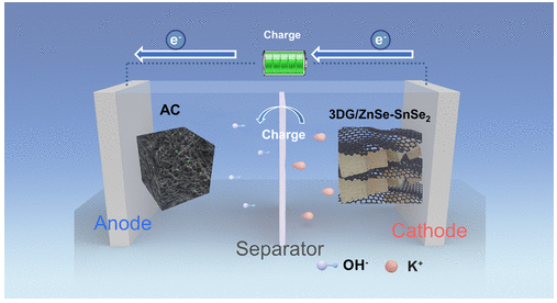 上海电力大学《ACS ANM》：封装在石墨烯中ZnSe–SnSe2微立方体，用于高性能非对称超级电容器