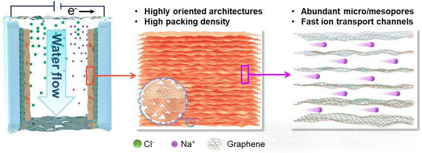 ACS Mater. Lett.: 高度定向、致密化石墨烯结构提高体积脱盐速率和容量