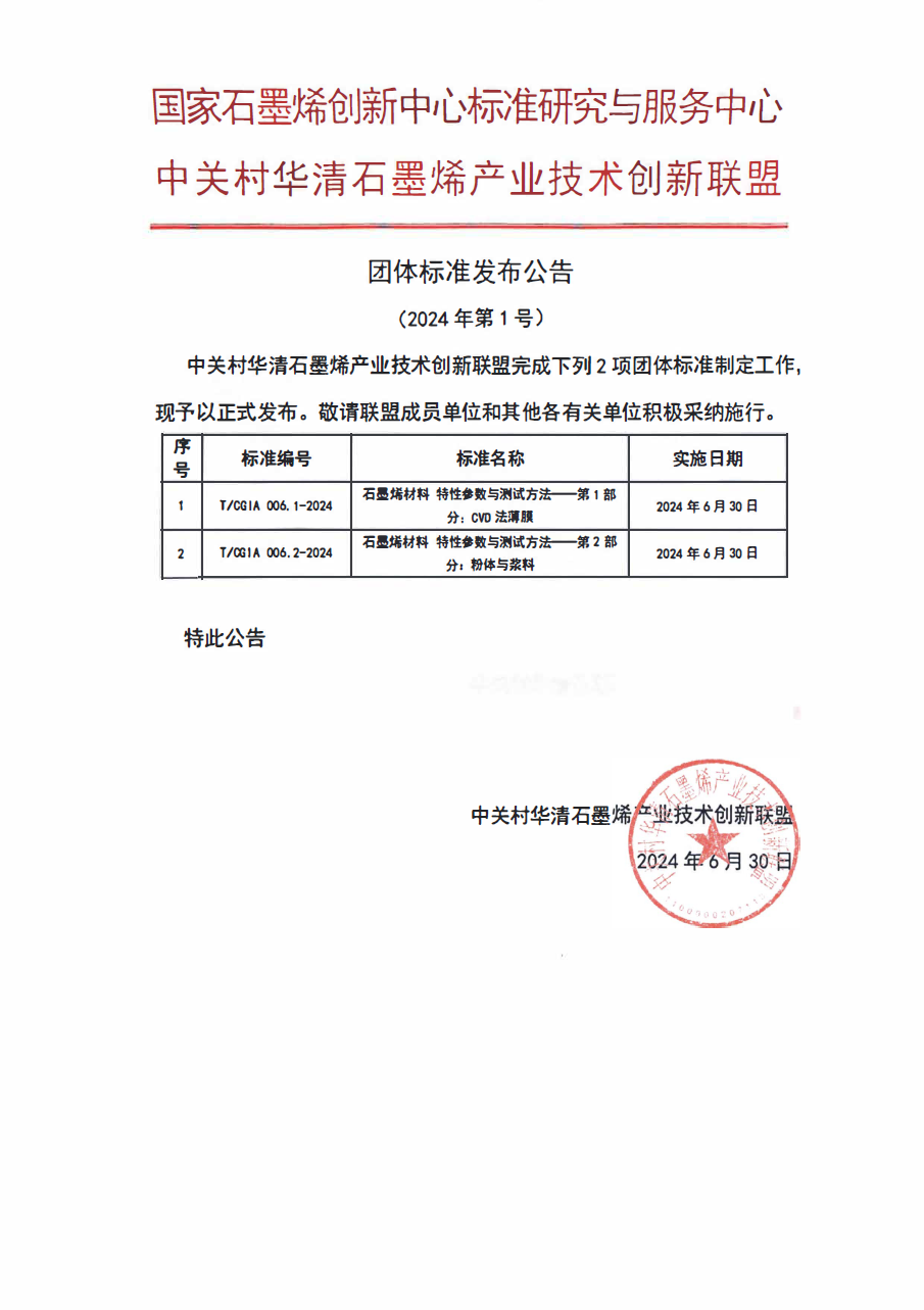 石墨烯材料特性表征标准出台 为产业化发展保驾护航