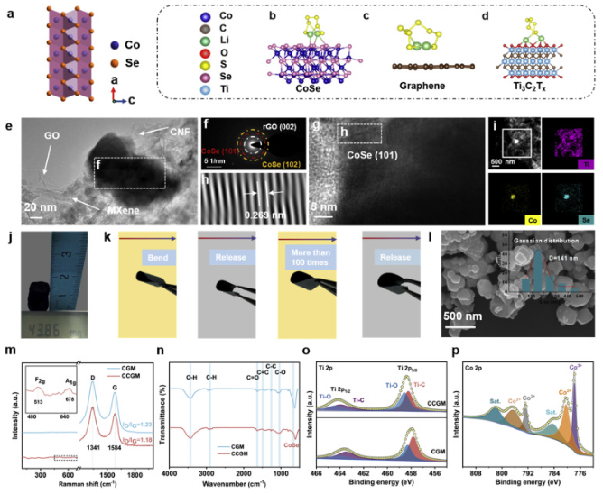 北航：自组装的3D CoSe基硫主体可实现高效、持久的多硫化物电催化转化，用于柔性锂硫电池