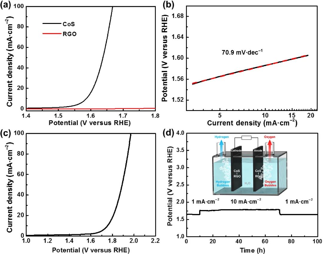 马里兰大学胡良兵团队Nano Res.：高温超快合成CoS@石墨烯核壳纳米颗粒促进高效水分解