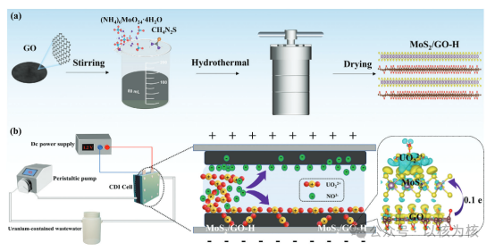 东华理工大学张爽团队Small：电荷动力学和界面极化的MoS2/GO异质结电极用于增强电容去离子提铀