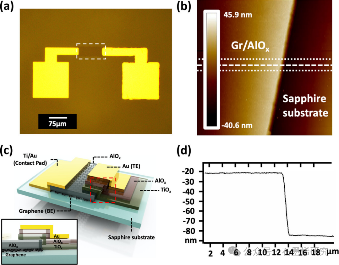 伦敦大学玛丽皇后学院Zhichao Weng和Oliver Fenwick课题组--在蓝宝石晶圆上直接生长的单层石墨烯电极忆阻器