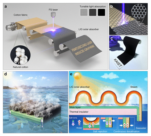 韩国科技院《ACS Nano》：低成本、环保、高性能的3D激光诱导石墨烯蒸发器，用于连续太阳能海水淡化