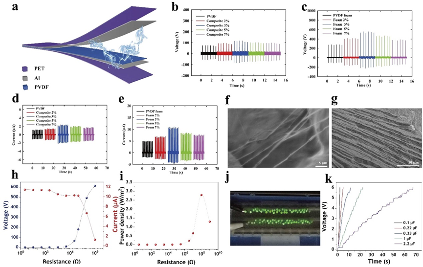 【Nano Energy】原位泡沫3D打印：采用PVDF/石墨烯纳米复合泡沫的轻质柔性摩擦电纳米发电机